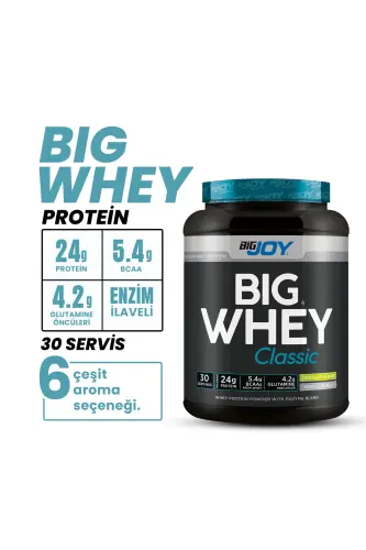 Протеиновый порошок Big Whey Classic со вкусом шоколада 30 порций 1020 г Сывороточный протеин с добавленными пищеварительными ферментами - 5