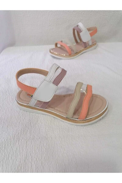 Прозрачные цветные сандалии для девочек - 5