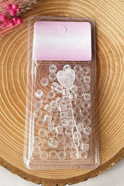 Прозрачный Цвет Бусины для Волос - Modazone (1)