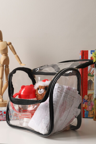 Прозрачный косметический чехол с большой вместимостью Многофункциональный косметический пляжный влажный чехол - 6