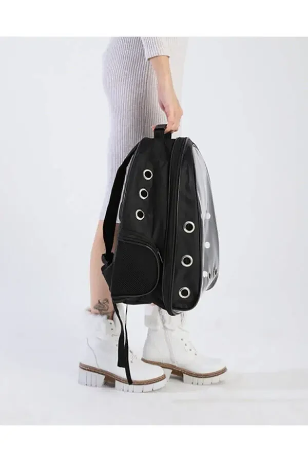 Прозрачный Небьющийся Стекло 15 Воздушных Каналов Рюкзак для Переноски Домашних Животных для Кошек, Собак и Птиц - 2