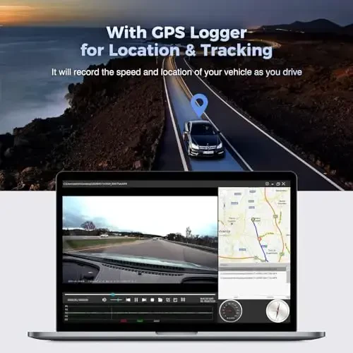 PRUVEEO 12'' Mirror Dash Cam 4 Channel,360 Degree View Rear View Mirror Camera,Dash cam Front and Rear Inside Left Right, IR Night Vision,GPS,Parking Monitor,Free 128GB Card - 5