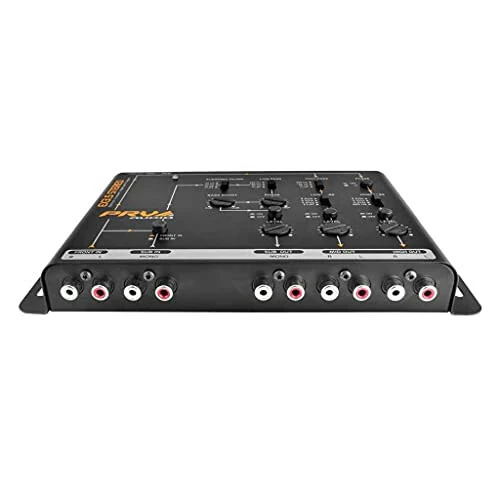 PRV AUDIO Crossover Car Audio EX3.5 Stereo 3 Way or 2 Way Electronic Crossover 9 Volts, 4 in 6 Out RCA Channels Car Sound Processor - PRV AUDIO (1)