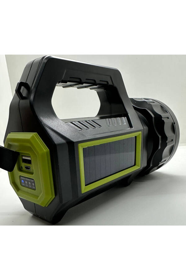 Ps-t95 Long Range Solar Panel Powerbank USB Output SOS Ultra Powerful LED Rechargeable Flashlight - 8