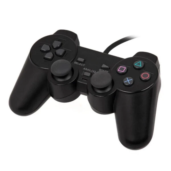 Wired Controller for PS2, Wired Gamepad Controller Double Vibration Shock Remote Joystick Gamepads for PlayStation 2,Black - Modazone