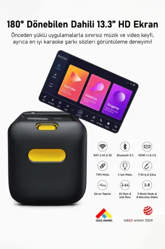 Пาร์тибокс Break X1 800Вт Караоке Bluetooth-колонка, встроенный 13.3