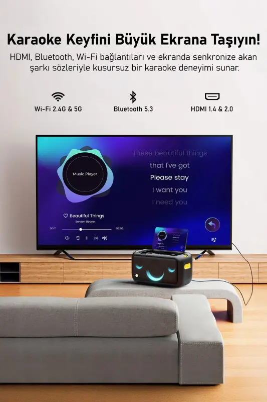 Пาร์тибокс Break X1 800Вт Караоке Bluetooth-колонка, встроенный 13.3