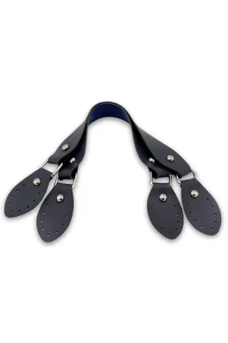 PU Leather Bag Handle 43cm Navy Blue - 1