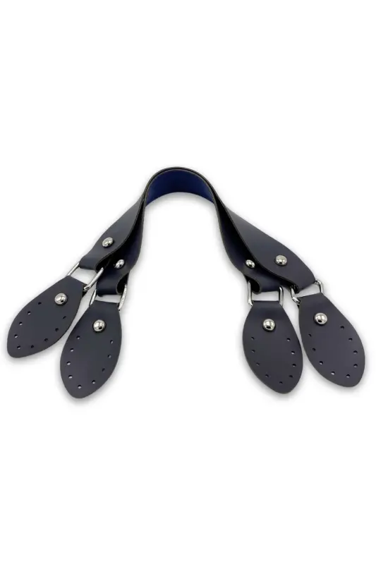 PU Leather Bag Handle 43cm Navy Blue - 1