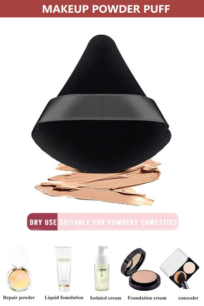 Pudra Fondöten BB Kremi Yuvish Yuvish Qora Qo'llash Aparati Puff G'ubori - H&E LUXURY DESIGN