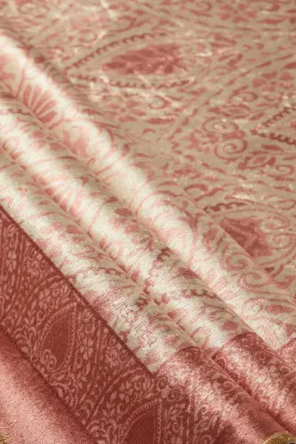 Pudra Kadife Halı Seccade - BURSA İPEK (1)