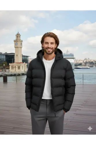 Puffer Black Men's Water and Cold Proof Coat - Black - 7
