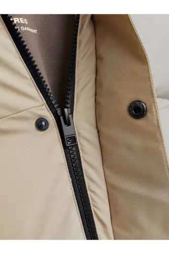Puffer Jacket Beige Men's Inflatable Coldproof Jacket-Crockery - 5