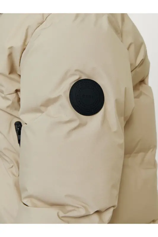 Puffer Jacket Beige Men's Inflatable Coldproof Jacket-Crockery - 6