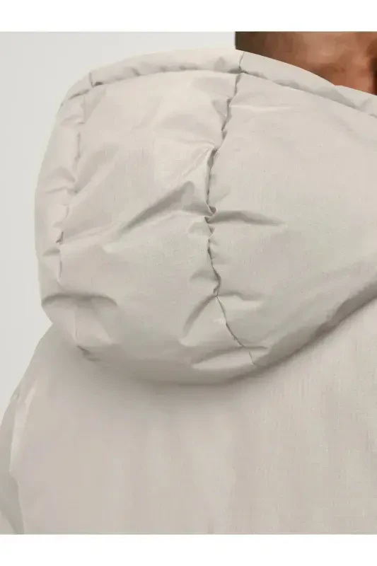 PUFFER JACKET Erkak Shishirma Mont Cream Beige-Krem Bej - 5