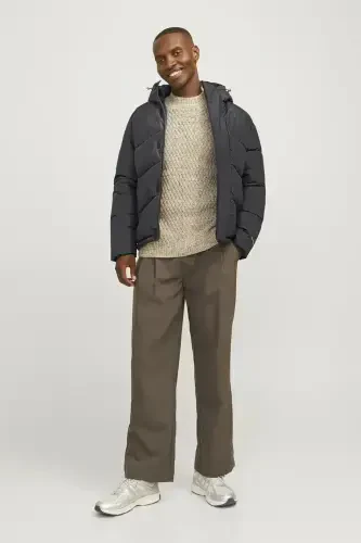 PUFFER JACKET Erkak Shishirma Mont Fumo Kulrang-Fumo Kulrang - 4