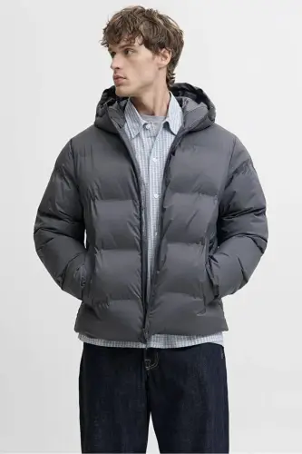 PUFFER JACKET Erkak Shishirma Mont Fumo Kulrang-Fumo Kulrang 