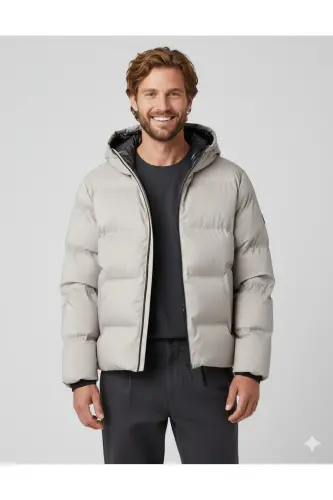 PUFFER JACKET Мужской Пуховик Cream Beige-Крем Беж 