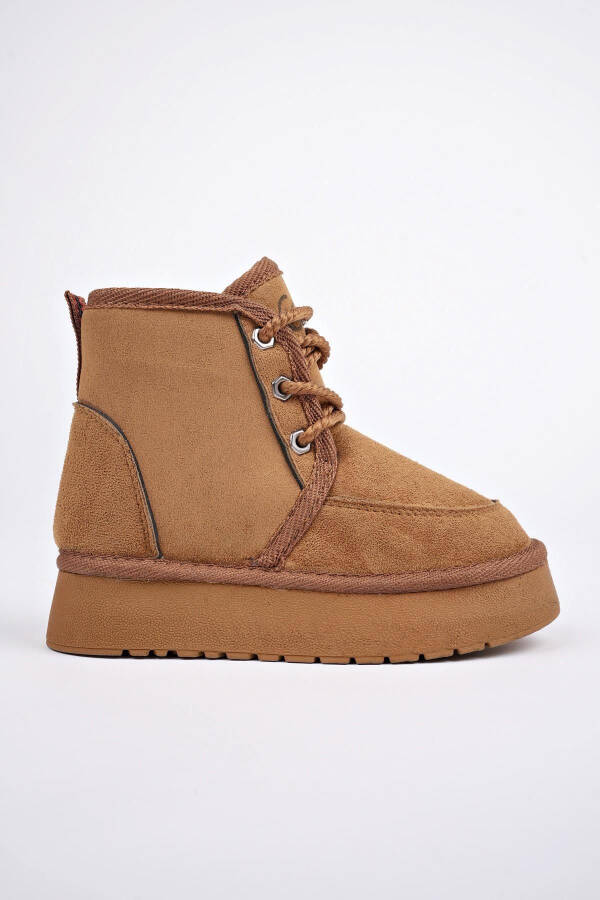 PUFFY, a daily use, thick-soled, furry lined, lace-up mini half-boot for kids. - 5