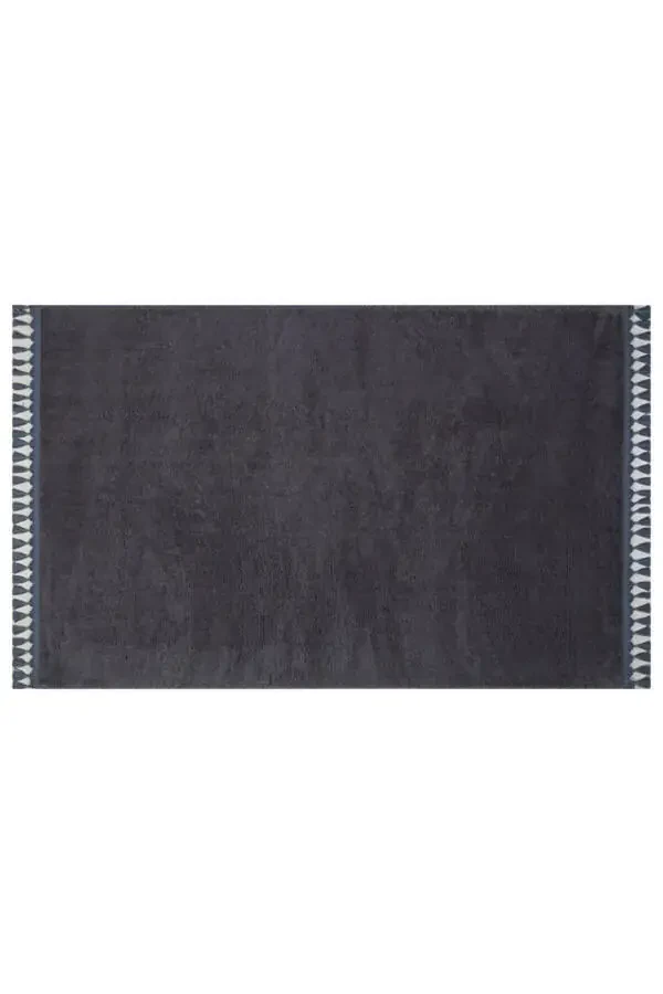 Puffy Bath Mat 2-Piece Fringed Washable Anthracite - 4