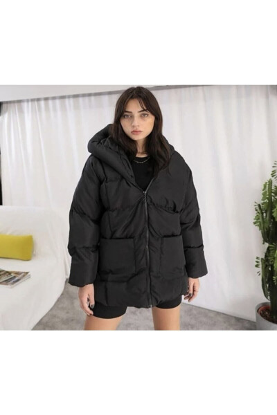 Puffy Batwing Oversized Puffer Jacket - 2