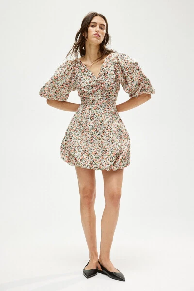 Puffy dress with laces - H&M