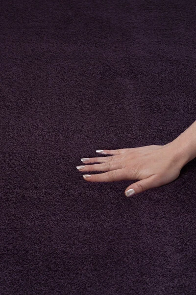 Puffy Lilac Knit Tassel Plush Soft Washable Non-Slip Base Rug Living Room - 9