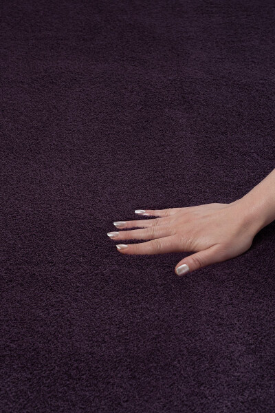 Puffy Lilac Knit Tassel Plush Soft Washable Non-Slip Base Rug Living Room - 3
