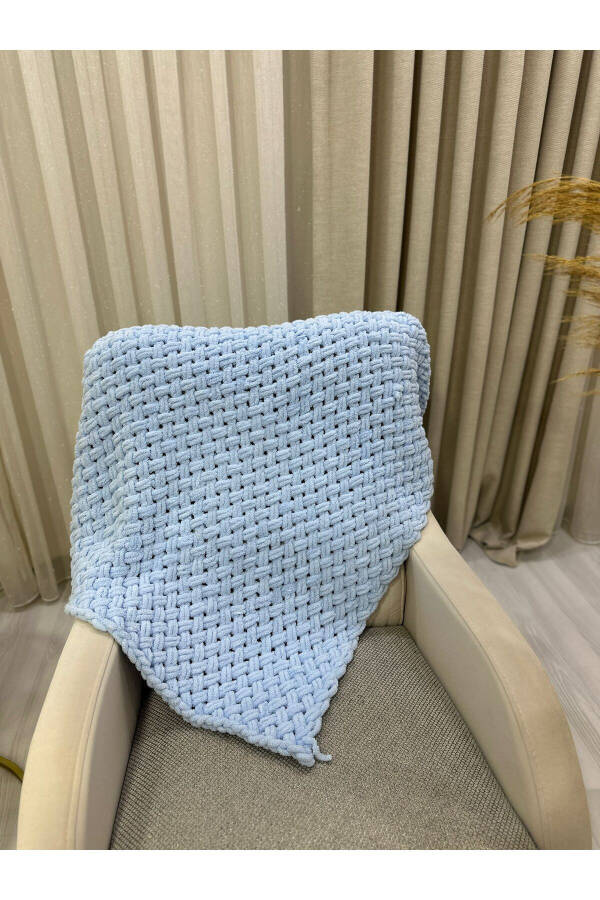 Puffy Yarn Girl Boy Baby Blanket - 2
