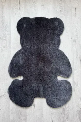 Pufi Soft Plush Bear Rug Carpet Kids Room Baby Room Living Room Carpet-Anthracite - 5