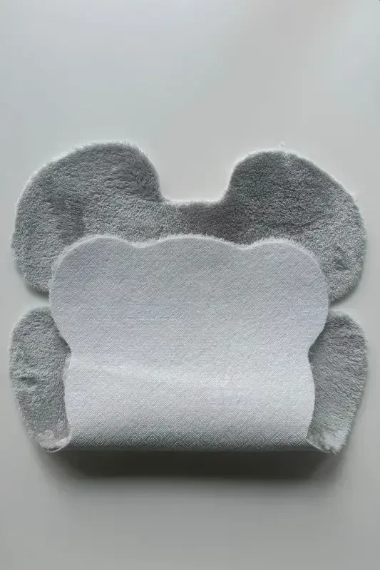 Pufi Soft Plush Bear Rug Carpet Nursery Baby Room Living Room Carpet-Gray - 5