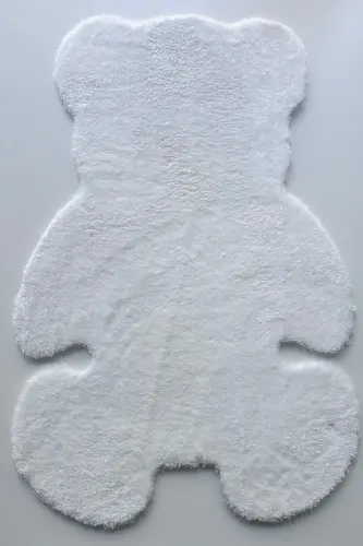 Pufi Yumshoq Peluş Ayiqcha Gilam Post Bolalar Xonasi Chaqaloqlar Xonasi Mehmonxonasi Gilami-Oq - 4