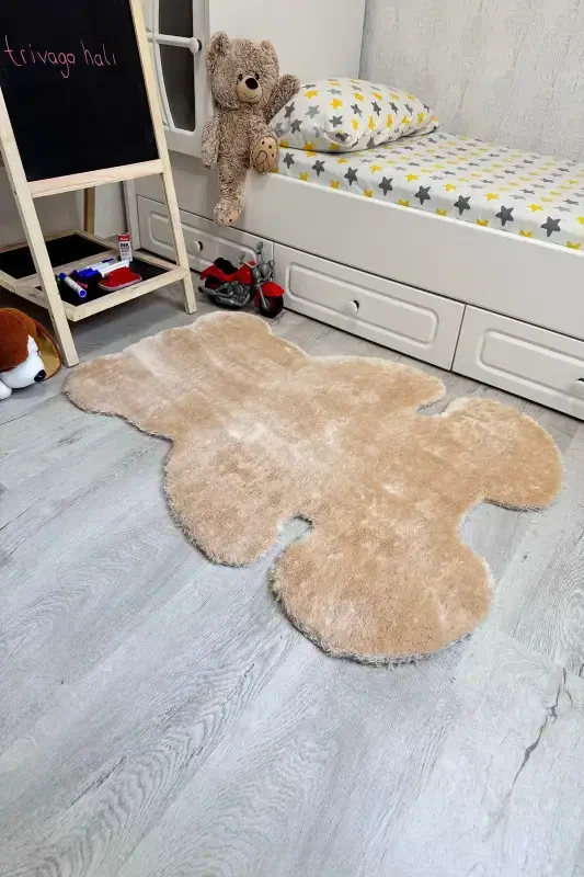 Pufi Yumshoq Peluş Ayiqcha Gilam Post Bolalar Xonasi Chaqaloqlar Xonasi Mehmonxonasi Gilami-Vizon - 1