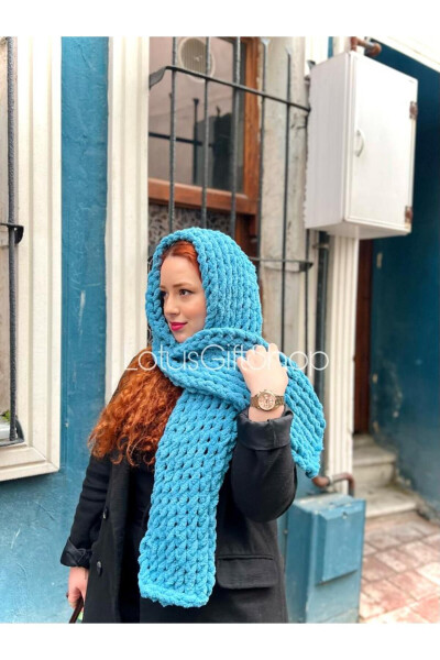Pufli Movi Peluş Termal Burgu Sharfi - EL YAPIMI