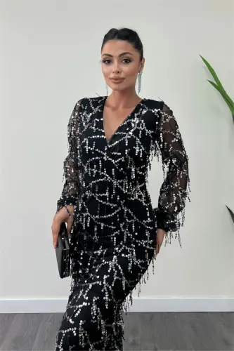 Pul bilan bezatilgan libos - KUMUSH - 4