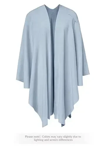 PULI Ayollar Katta Old X Poncho Sviter O'rash Topper Trikotaj Elegant Shollar Ro'mol Kuz Qish uchun - 5