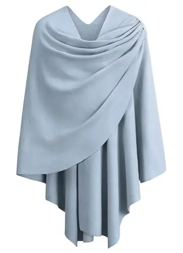 PULI Ayollar Katta Old X Poncho Sviter O'rash Topper Trikotaj Elegant Shollar Ro'mol Kuz Qish uchun 