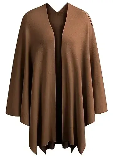 PULI Ayollar Katta Old X Poncho Sviter O'rash Topper Trikotaj Zamonaviy Ro'mol Kapalak Kuz Qish uchun - 3