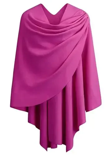 PULI Ayollar Katta Old X Poncho Sviter O'rash Topper Trikotajli Elegant Ro'mollar Kuz Qish uchun yelka yopg'ichi - 1