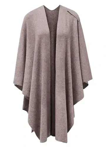 PULI Ayollar Katta Old Xoch Poncho Sviter O'rash Topper Trikotaj Elegant Shawl Cape Kuzgi Qish uchun - 2