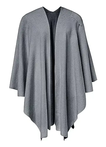 PULI Ayollar Katta Oldi Xochli Poncho Sviter O'rash To'plami Trikotaj Elegant Ro'mollar Yelkasi Kuz Qish uchun - 4