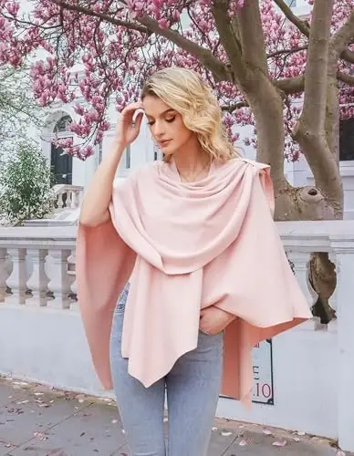 PULI Ayollar Katta Xoch Old Poncho Sviter O'rash Ustki Kiyim Trikotaj Elegant Ro'mollar Kuz Qish uchun Yopinchiq - PULI (1)