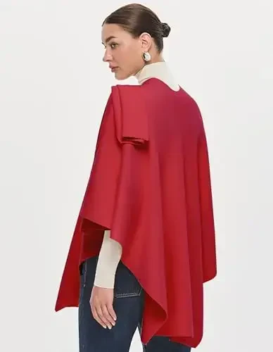 PULI Ayollar uchun katta kesimli old ponchosı Sviter o'rash To'qilgan nafis ro'mollar Kuz Qish uchun плащ - 4