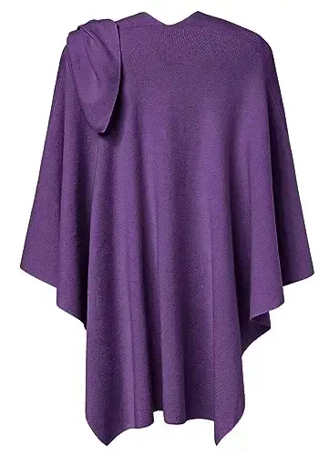 PULI ayollarining katta kesishgan old ponчо свитер o'rash ustki qismi trikotaj nafis ro'mollar ro'mol kuz qish uchun - 6