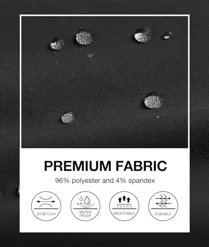 PULI Golf Pants Men Stretch Classic Fit Dress Casual Work Hiking Tapered Waterproof Pants with Pockets - 5