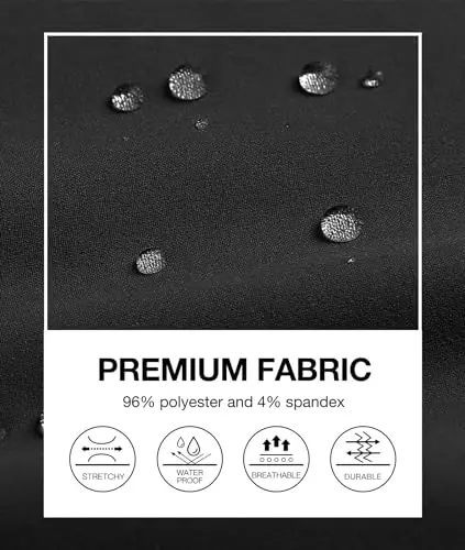 PULI Golf Pants Men Stretch Slim Fit Dress Casual Work Hiking Tapered Waterproof Pants with Pockets - 5