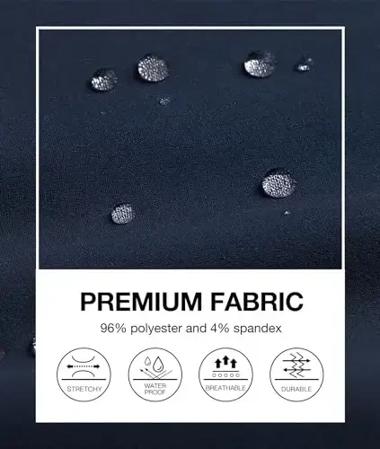 PULI Golf Shim erkaklar Strech Slim Fit libos Kundalik ish Piyoda sayr qilish konusning suv o'tkazmaydigan shim cho'ntaklar bilan - 5