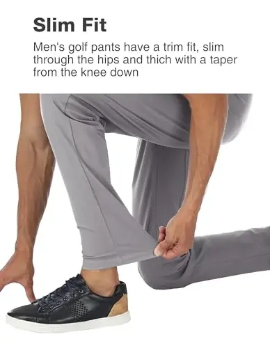 PULI Golf Shimlar Erkaklar Cho'ziluvchan Klassik Mos Libos Kundalik Ish Sayohat Toraygan Suv o'tkazmaydigan Cho'ntaklar bilan - 6