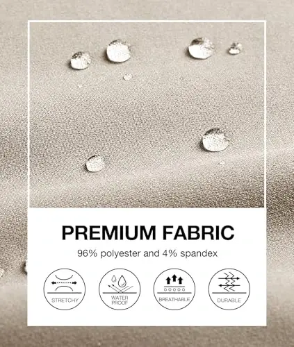 PULI Golf Shimlar Erkaklar Strech Slim Fit Kiyim Kundalik Ish Sayr Tapered Suv o'tkazmaydigan Shimlar cho'ntaklar bilan - 5