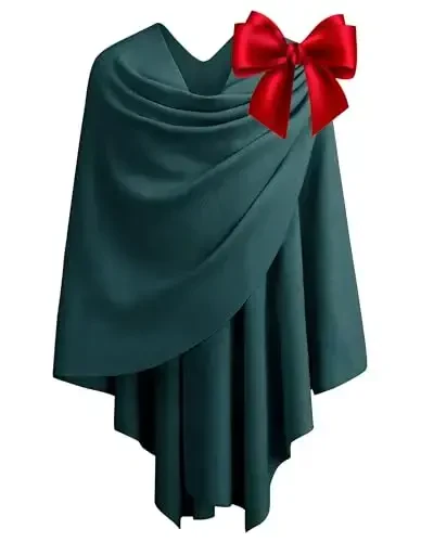 PULI Womens Large Cross Front Poncho Sweater Wrap Topper Knitted Elegant Shawls Cape for Fall Winter - PULI